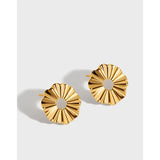 925 Sterling Silver Daisy Earrings Retro Style