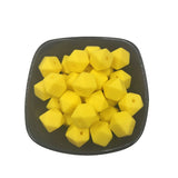 Yellow Hexagon Silicone Bead 14mm for DIY Craft