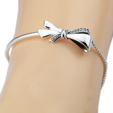 925 Silver Bow Bracelet for DIY Woman Jewelry Making