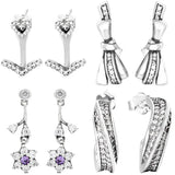 925 Sterling Silver Waves Earring for Women Gift Jewelry