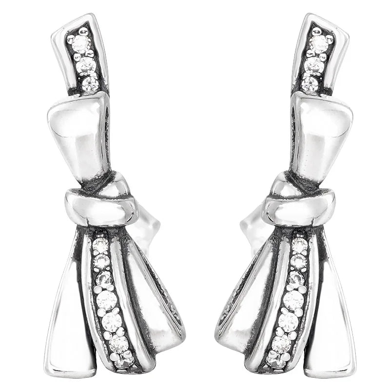 925 Sterling Silver Waves Earring for Women Gift Jewelry