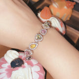 Candy Crystal Zircon 925 Stamp Bangle - Wedding Bridal Jewelry
