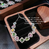 Candy Crystal Zircon 925 Stamp Bangle - Wedding Bridal Jewelry