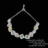 Candy Crystal Zircon 925 Stamp Bangle - Wedding Bridal Jewelry