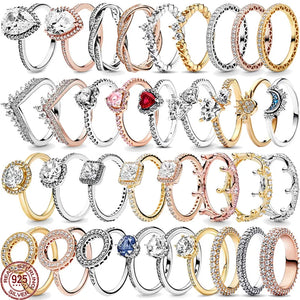 Classic Round Heart Ring 925 Sterling Silver Couple Ladies Men's Charm