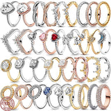 Classic Round Heart Ring 925 Sterling Silver Couple Ladies Men's Charm