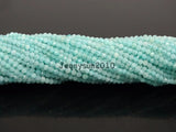 Natural Amazonite 2mm~2.7mm Faceted Round Beads 2 Strands/Pack