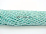 Natural Amazonite 2mm~2.7mm Faceted Round Beads 2 Strands/Pack