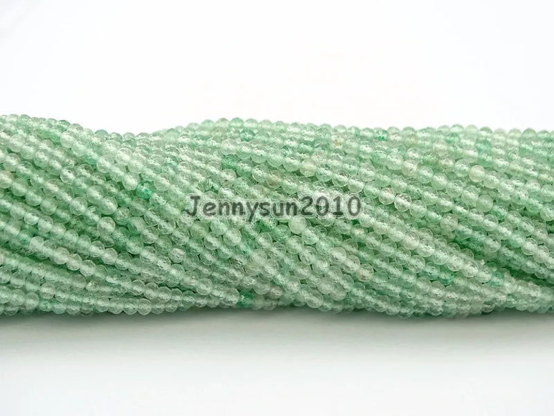 Green Strawberry Quartz 2mm~2.7mm Faceted Round Beads 2 Strands/Pack