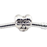 Heart Bow Charm DIY Jewelry Making 925 Silver Bracelet Beads