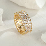 Pear Cut Zircon Stone Ring Wedding Bands Engagement Rings Christmas Jewelry