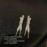Geometric Square Gem Earrings Star Zircon Tassel Jewelry