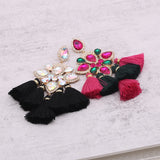 Crystal Drop Earrings Tassel Dangle Jewelry for Women