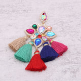 Crystal Drop Earrings Tassel Dangle Jewelry for Women
