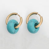 Vintage Natural Stone Earrings for Women, Mother's Gift