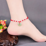 Good Luck Red Rope Anklets Peace Buckle Chinoiserie Jewelry