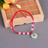 Good Luck Red Rope Anklets Peace Buckle Chinoiserie Jewelry