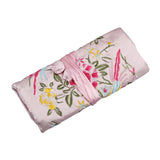Brocade Jewelry Roll with Satin Lining, Travel Jewelry Organizer