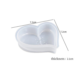Heart Shape Ornaments Resin Mold Necklace Keychain Silicone Mould
