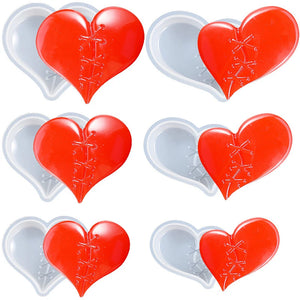 Heart Shape Ornaments Resin Mold Necklace Keychain Silicone Mould