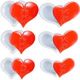 Heart Shape Ornaments Resin Mold Necklace Keychain Silicone Mould