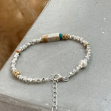 Silver Pearl Tiger's Eye Bracelet 925 Silver Original Girlfriends Bracelet