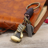 Bronze Alloy Boxing Glove Charm Men's Keychain Pendant