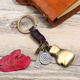 Bronze Alloy Boxing Glove Charm Men's Keychain Pendant
