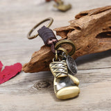 Bronze Alloy Boxing Glove Charm Men's Keychain Pendant