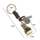Bronze Alloy Boxing Glove Charm Men's Keychain Pendant