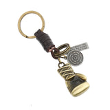 Bronze Alloy Boxing Glove Charm Men's Keychain Pendant