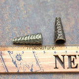 Bronze Compass Beads Cap Irregular Face Bronze Copper Jewelry Making 11*27 mm