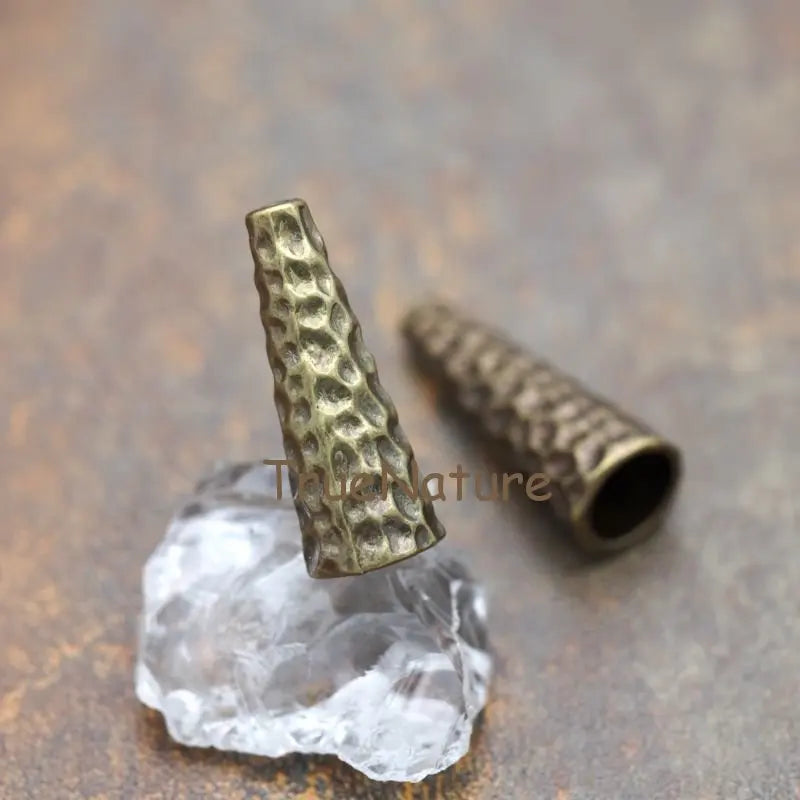 Bronze Compass Beads Cap Irregular Face Bronze Copper Jewelry Making 11*27 mm