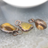 Bronze Yellow Crystal Raw Quartz Antique Copper Pendant