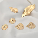18K Bronze Hollow Leaf Earring DIY Ear Pend