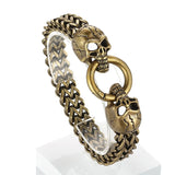 Bronze Skeleton Bracelet Skull Bangle Stainless Steel Jewelry