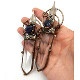 Copper Hoop Quartz Pendant Boho Necklace DIY Jewelry Charms