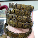 Bronzite Stone Beads Bangle Bracelet Gemstone