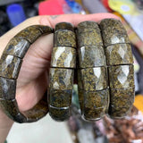Bronzite Stone Beads Bracelet - Gemstone Bangle