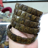 Bronzite Stone Beads Bangle Bracelet Gemstone