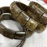 Bronzite Stone Beads Bracelet - Gemstone Bangle
