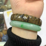 Bronzite Stone Beads Bangle Bracelet Gemstone