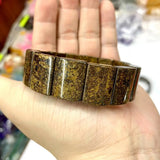 Bronzite Stone Beads Bracelet Gemstone Bangle