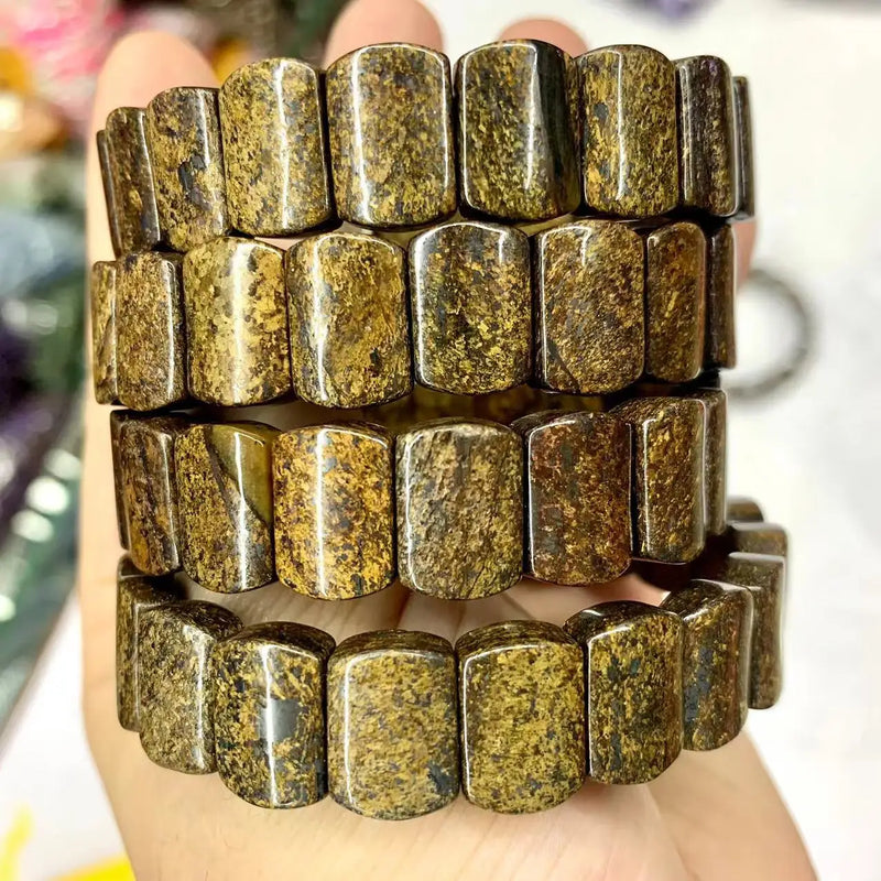 Bronzite Stone Beads Bracelet