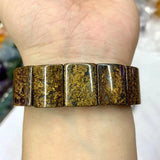 Bronzite Stone Beads Bracelet Gemstone Bangle