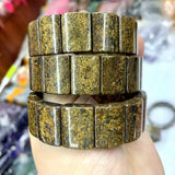Bronzite Stone Beads Bracelet Gemstone Bangle