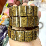Bronzite Stone Beads Bracelet Gemstone Bangle