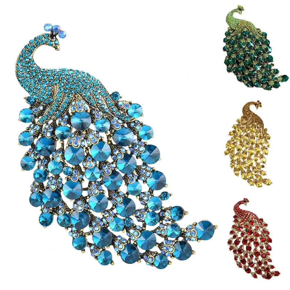 Vintage Animal Shape Rhinestone Brooch Pin