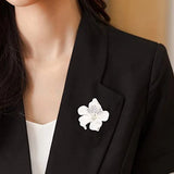 Stylish Flowers Brooch Pin with Created Crystal for Women and Girls