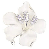 Stylish Flowers Brooch Pin with Created Crystal for Women and Girls